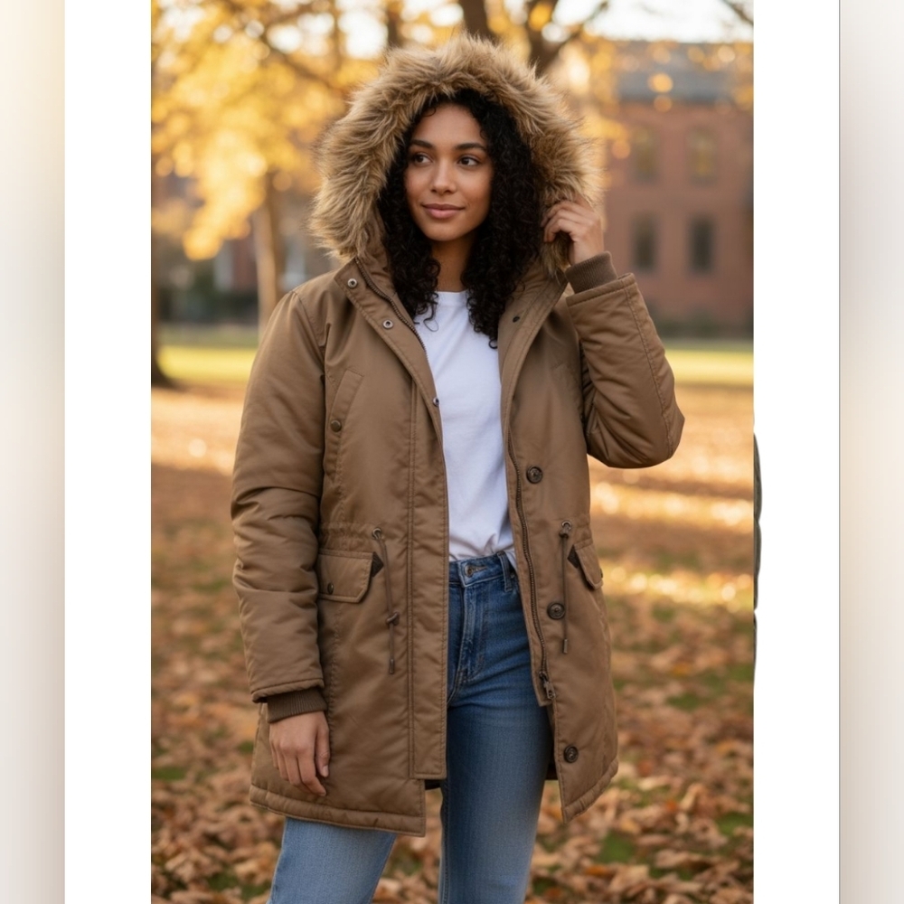 Dressbarn Brown Jacket Quilted